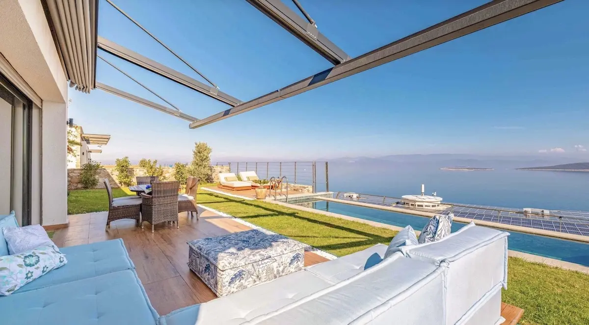 Shaded terrace